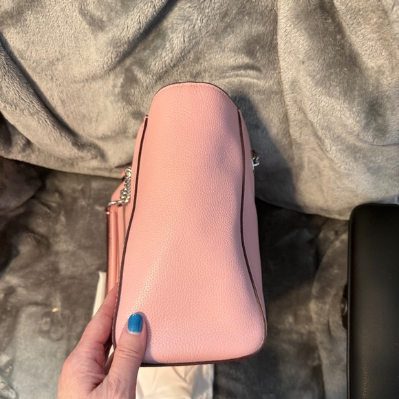 Coach Pebble Leather Turnlock Chain Tote - Powder Pink - Picture 6 of 11